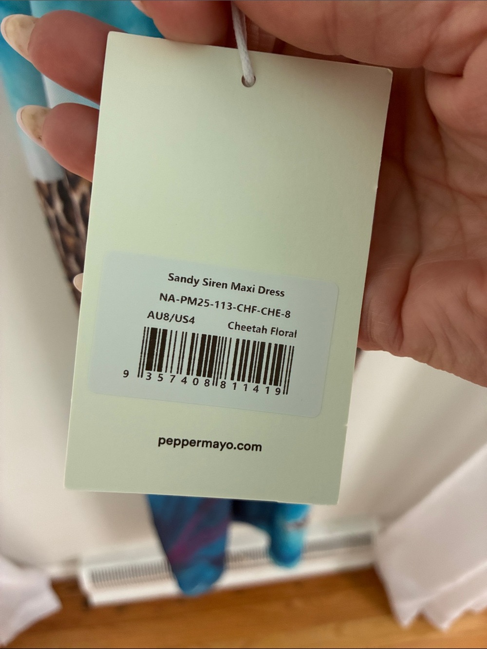 Peppermayo Blue Floral Maxi Dress with Leopard Print - Picture 4 of 5